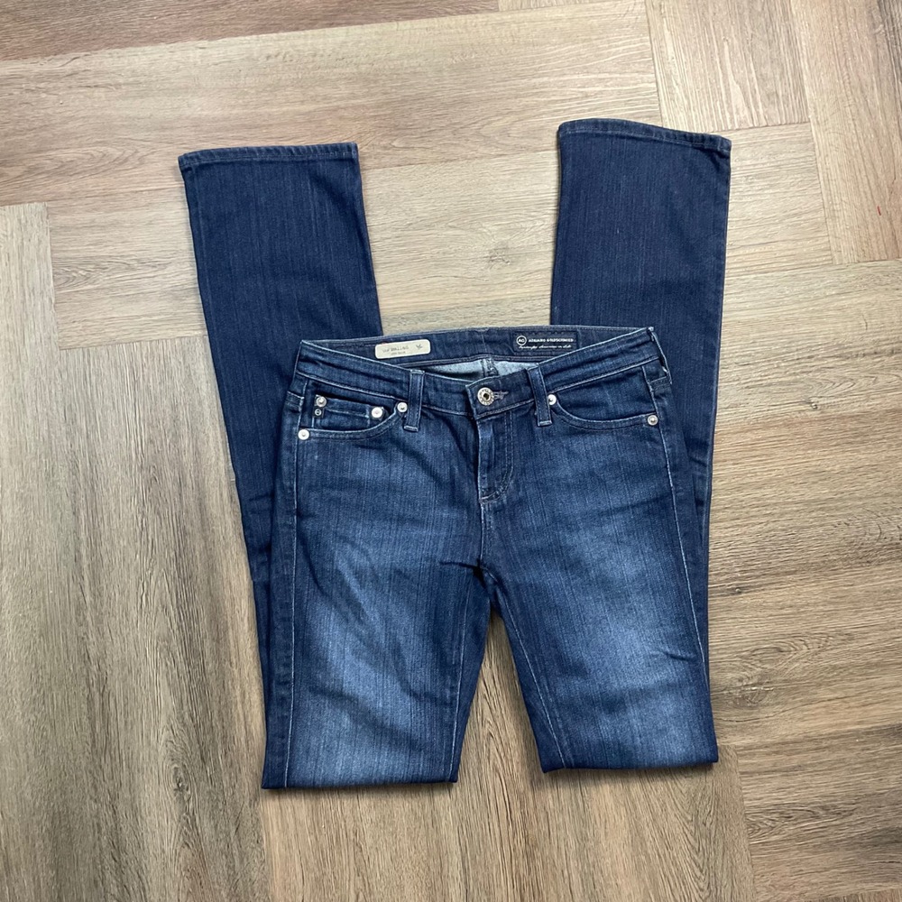 AG Adriano Goldschmied The Ballad Slim Boot Cut Jeans Dark Wash Blue 25R Classic